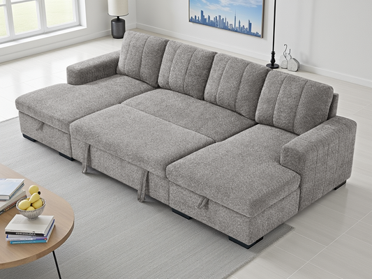 Como Sofa Bed Grey - Side View