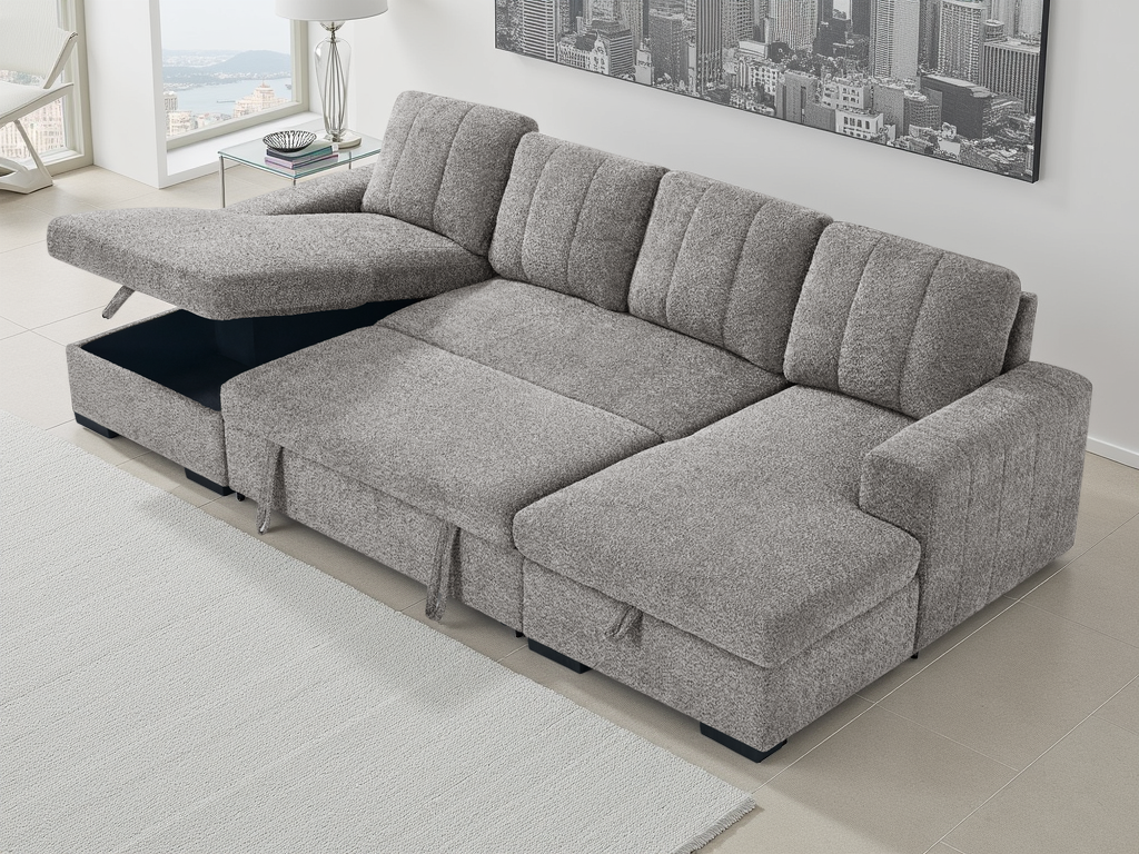 Como Sofa Bed Grey - Bed Configuration