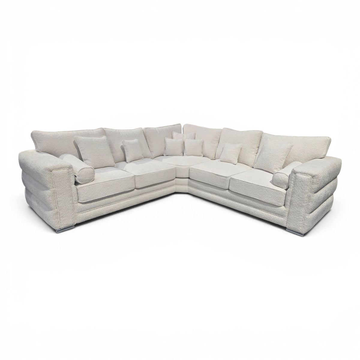 Boston Boucle Corner Sofa – handmade in Britain by Simple Living UK