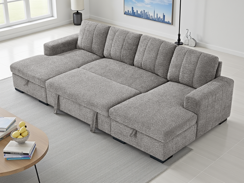 Como Sofa Bed Grey - Side View