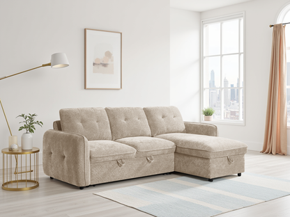 Moscow Corner Sofa Bed in Beige