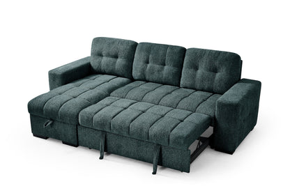 Palermo Corner Sofa Bed in Teal - room setting