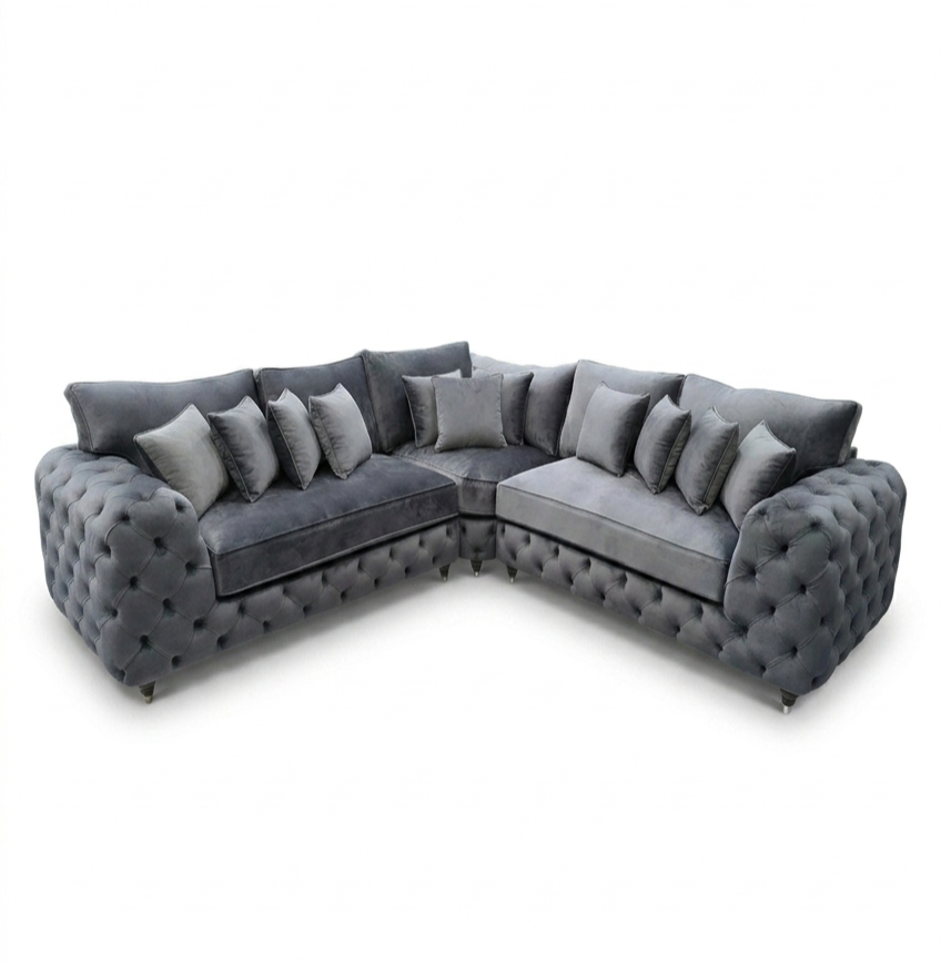 Ashton Chesterfield Corner Sofa – handmade in Britain by Simple Living UK
