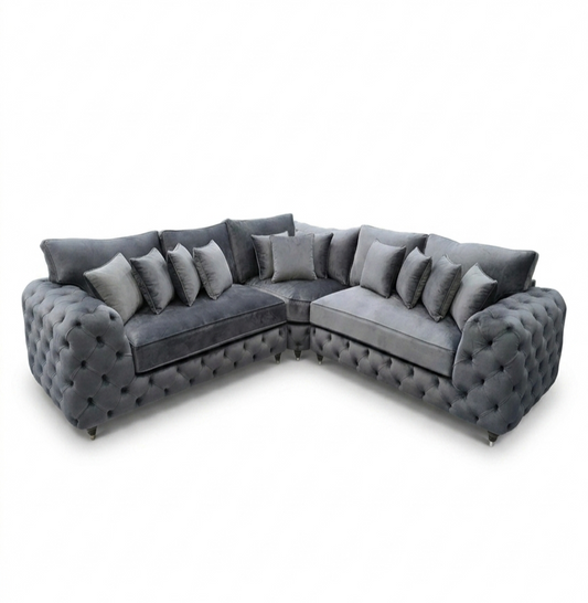 Ashton Chesterfield Corner Sofa – handmade in Britain by Simple Living UK
