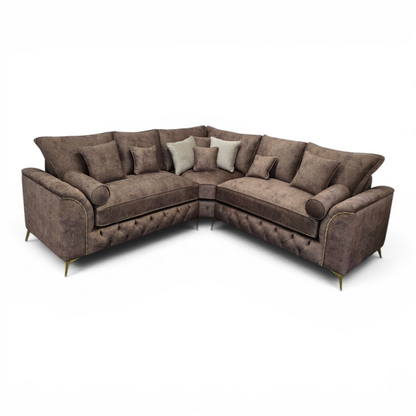 Malibu Chesterfield Corner Sofa – handmade in Britain by Simple Living UK